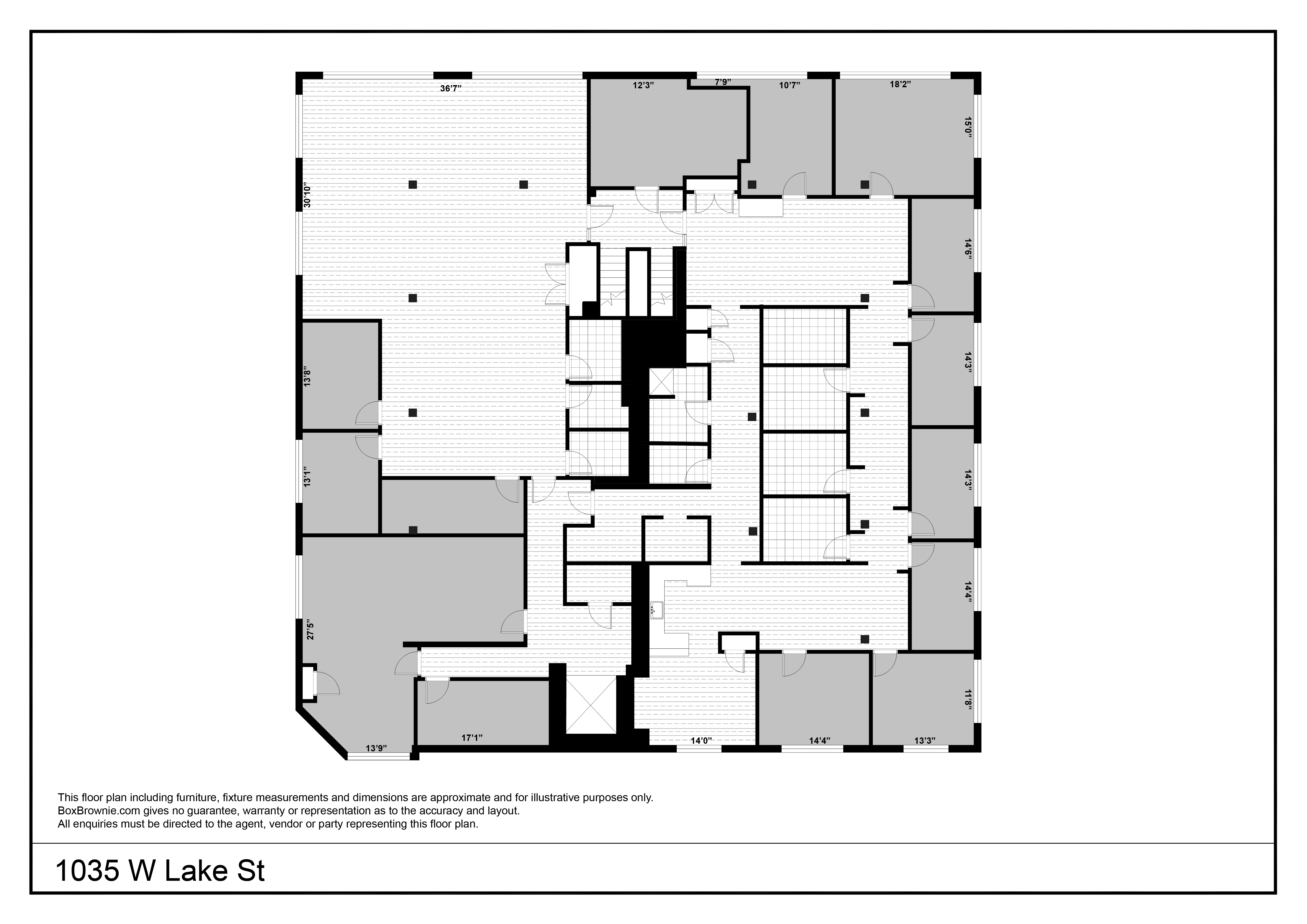 Illustrative floor plan for 1035 W. Lake Street